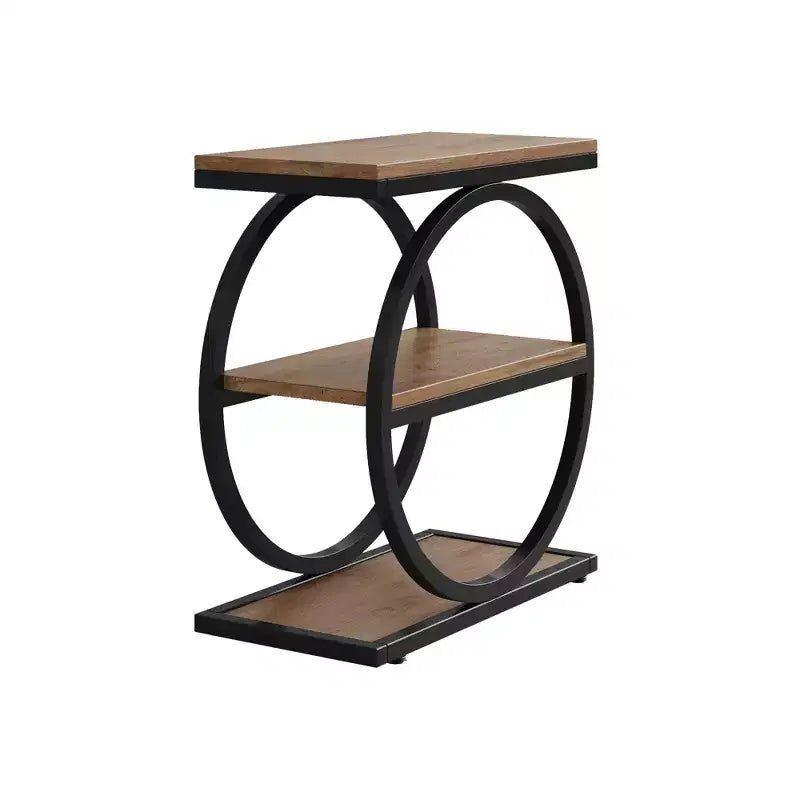 Industrial 3 Tier Sofa Side Table Slim Design Multifunctional Home Use