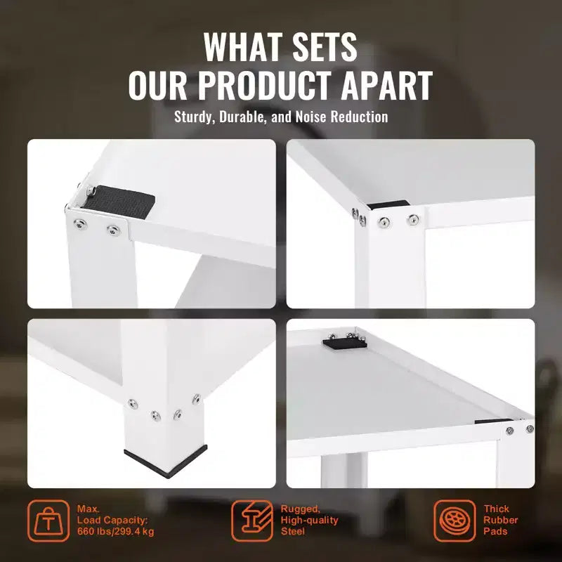Laundry Pedestal with Storage Shelf, 28Lx28 Wx16 H, Washer And Dryer Base Stand Platform Universal Fit 660lbs Capacity