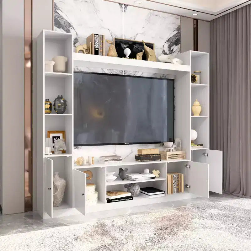 Modern and Minimalist Entertainment Center TV Stand: Modern Design with Ample Storage Media Console, Floating TV Shelf