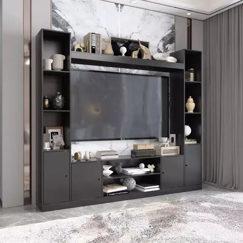 Modern and Minimalist Entertainment Center TV Stand: Modern Design with Ample Storage Media Console, Floating TV Shelf