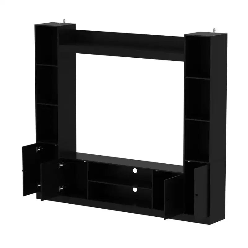 Modern and Minimalist Entertainment Center TV Stand: Modern Design with Ample Storage Media Console, Floating TV Shelf