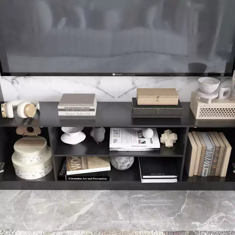 Modern and Minimalist Entertainment Center TV Stand: Modern Design with Ample Storage Media Console, Floating TV Shelf