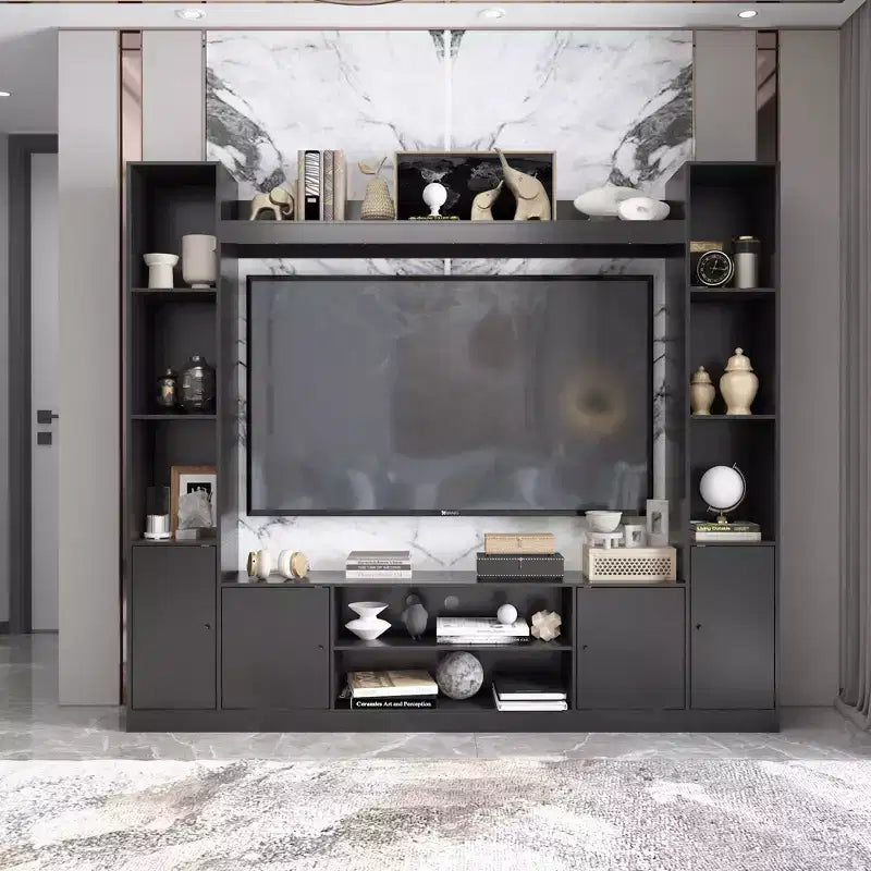 Modern and Minimalist Entertainment Center TV Stand: Modern Design with Ample Storage Media Console, Floating TV Shelf
