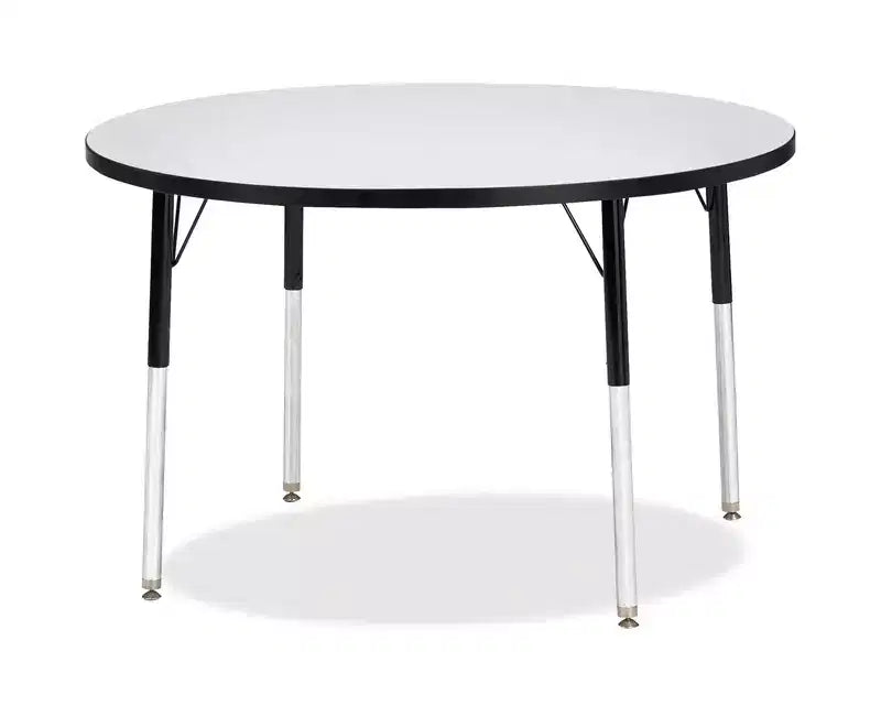 Berries Adult Height Color Edge Round Table 42 x 42 in Black