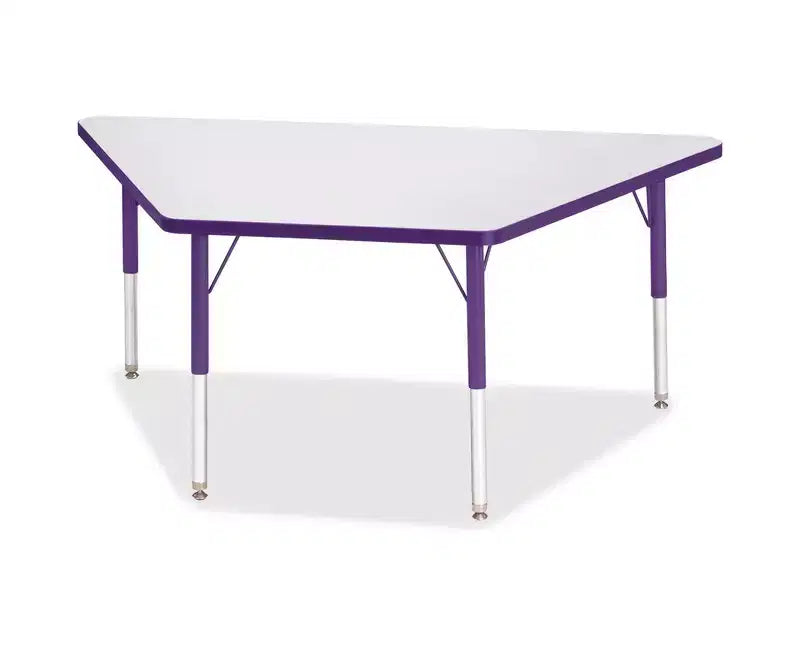 Berries Elementary Height Prism Edge Trapezoid Table 30 x 60 in Purple
