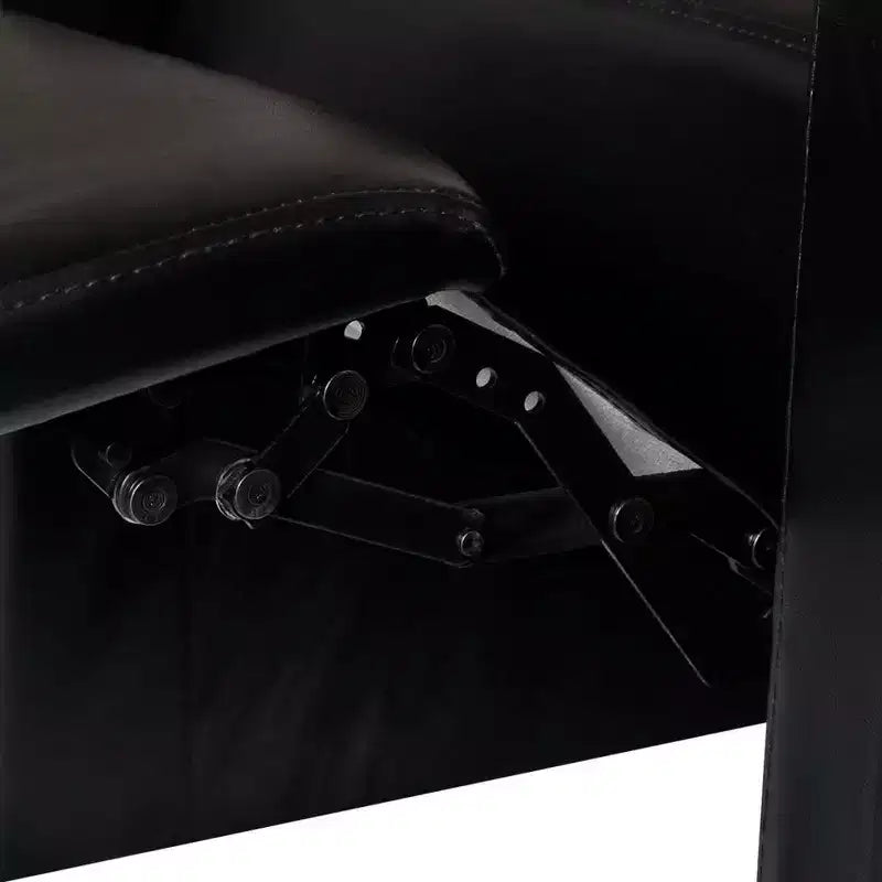 3-Seater Home Theater Recliner Sofa with Built-in Cup Holder - Black