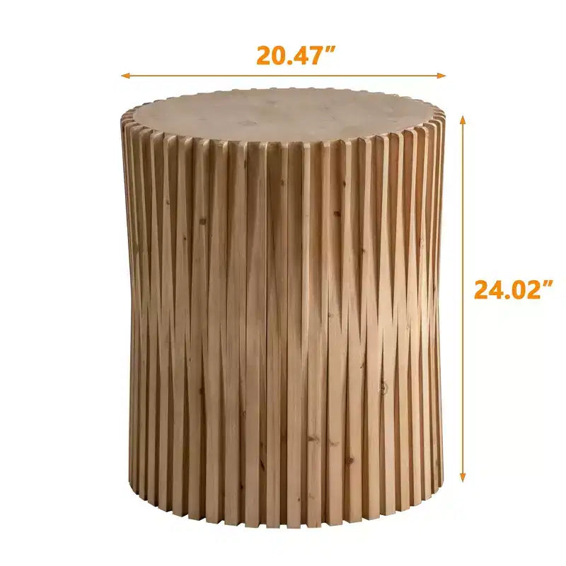 Cylinder Coffee & Side Tables with Textured Barrel Design Mid-Century Modern, Industrial, Brutalist Styles 16 or 24H ( or 2)