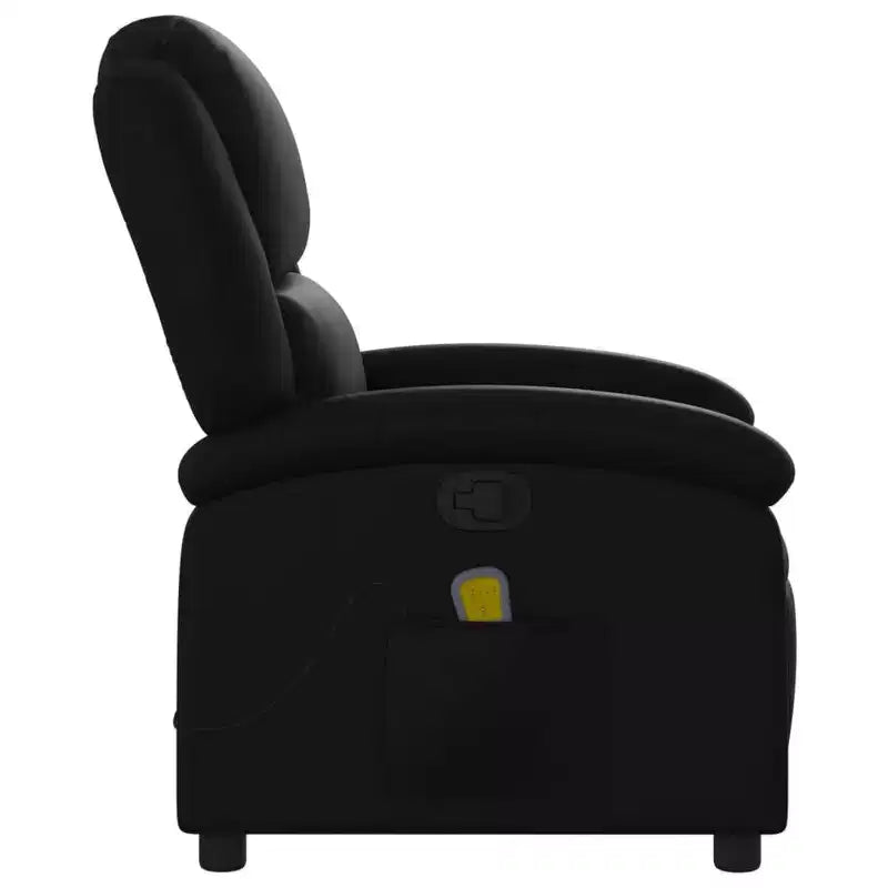Massage Recliner Chair Black Faux leather, metal, plywood Single