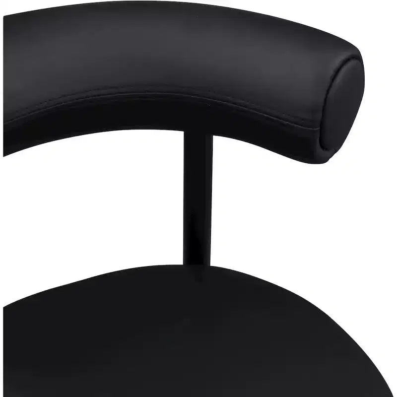 ,Bordeaux Black Vegan Leather Counter Stool,