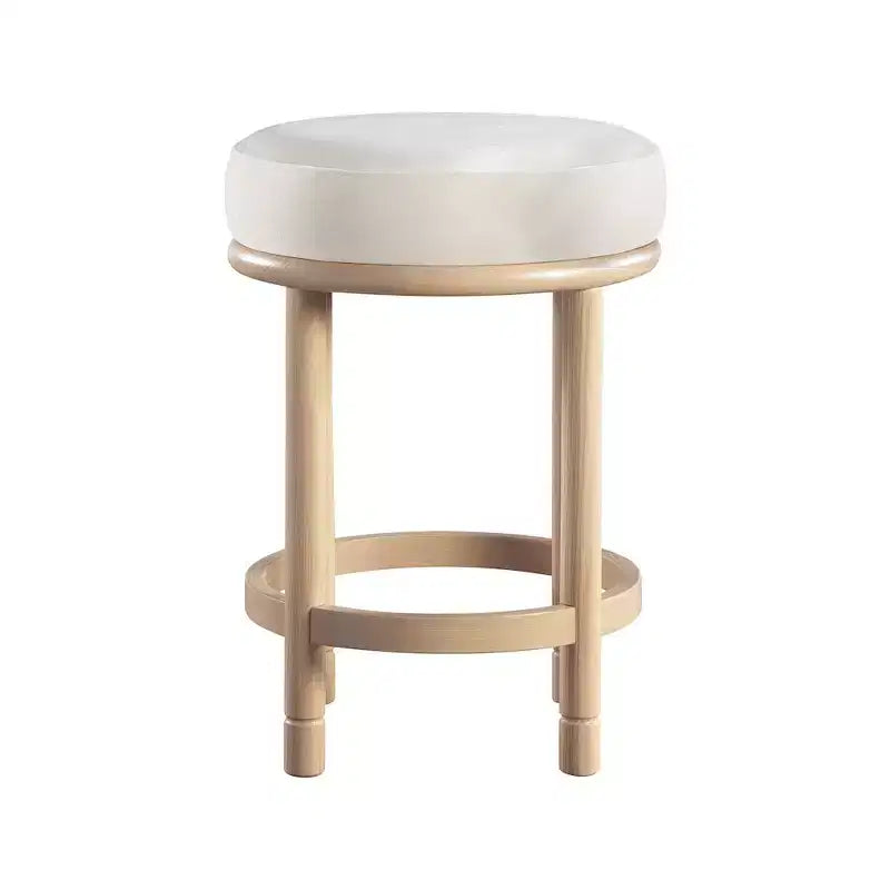 ,Monette Cream Velvet Counter Stool