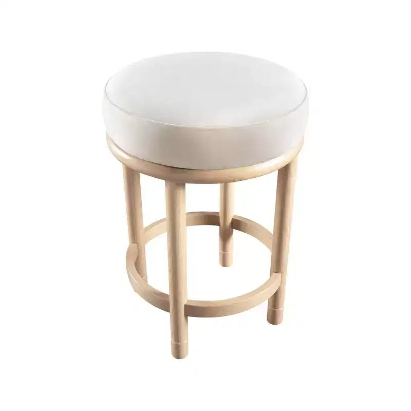 ,Monette Cream Velvet Counter Stool