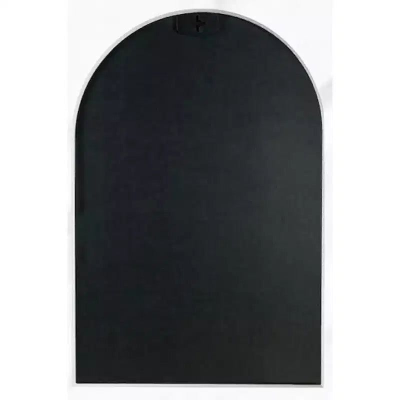 Silver Arched Bathroom Wall Mirror Metal Frame