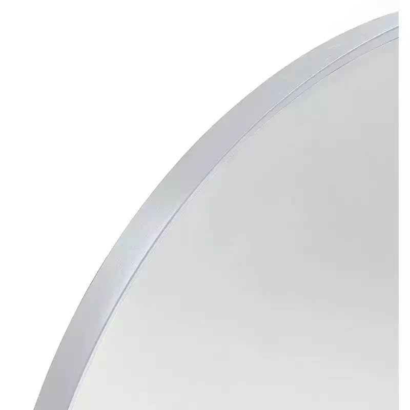Silver Arched Bathroom Wall Mirror Metal Frame