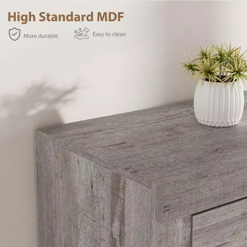 70.1 Farmhouse TV Stand, Media Console with Storage Drawers & Open Shelf for Living Room, Bedroom