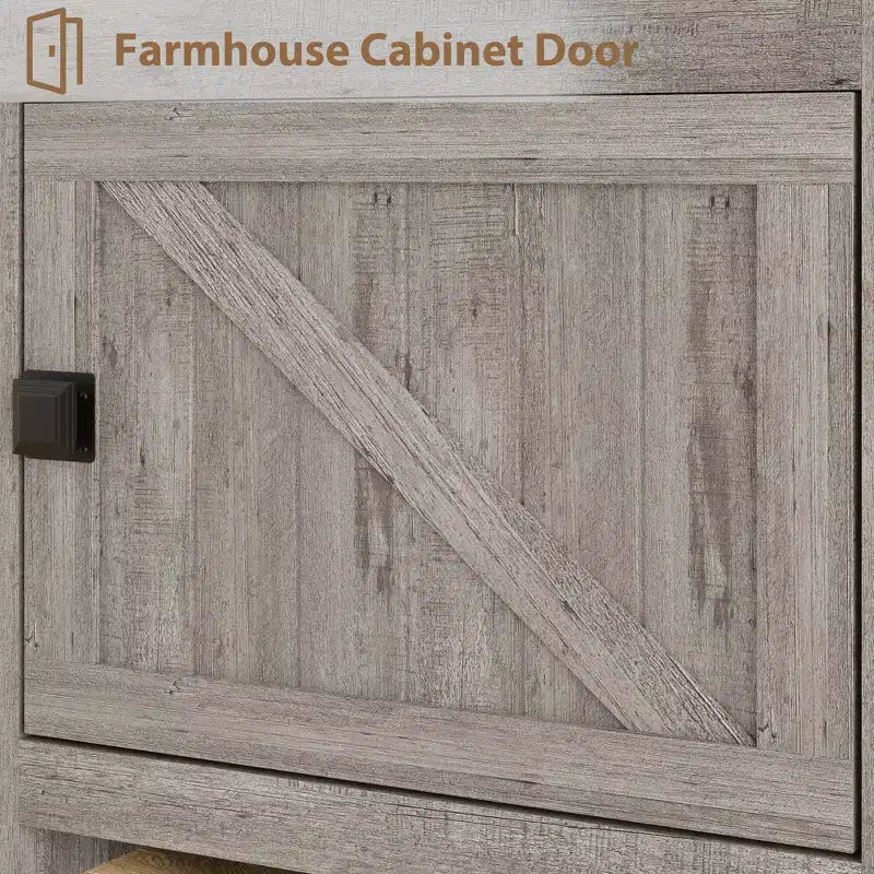 70.1 Farmhouse TV Stand, Media Console with Storage Drawers & Open Shelf for Living Room, Bedroom