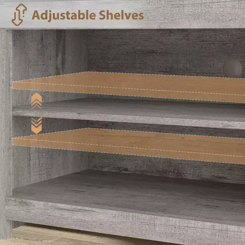 70.1 Farmhouse TV Stand, Media Console with Storage Drawers & Open Shelf for Living Room, Bedroom