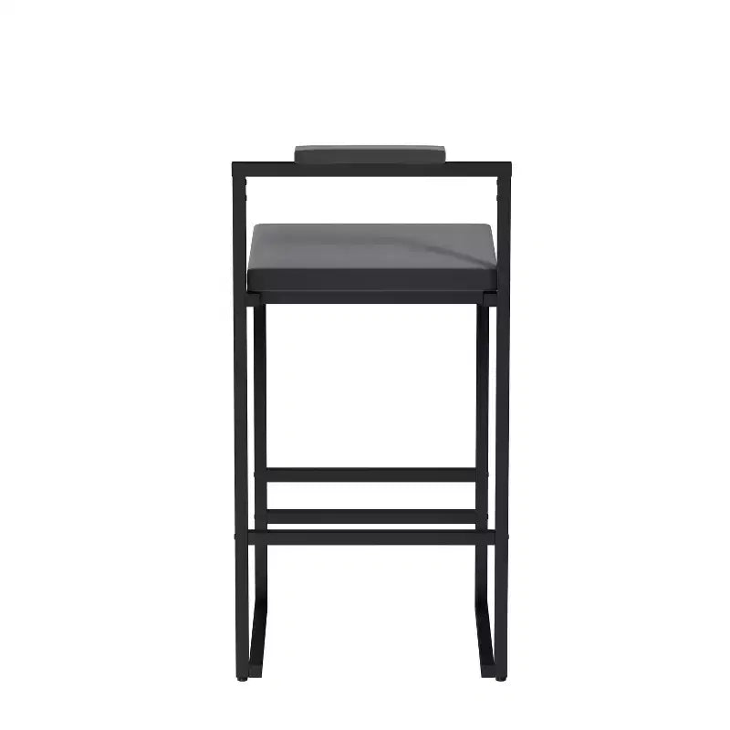 Velvet Upholstered Bar Stools Counter Height With Footrest Backrest Modern Dining Chairs Black Gray