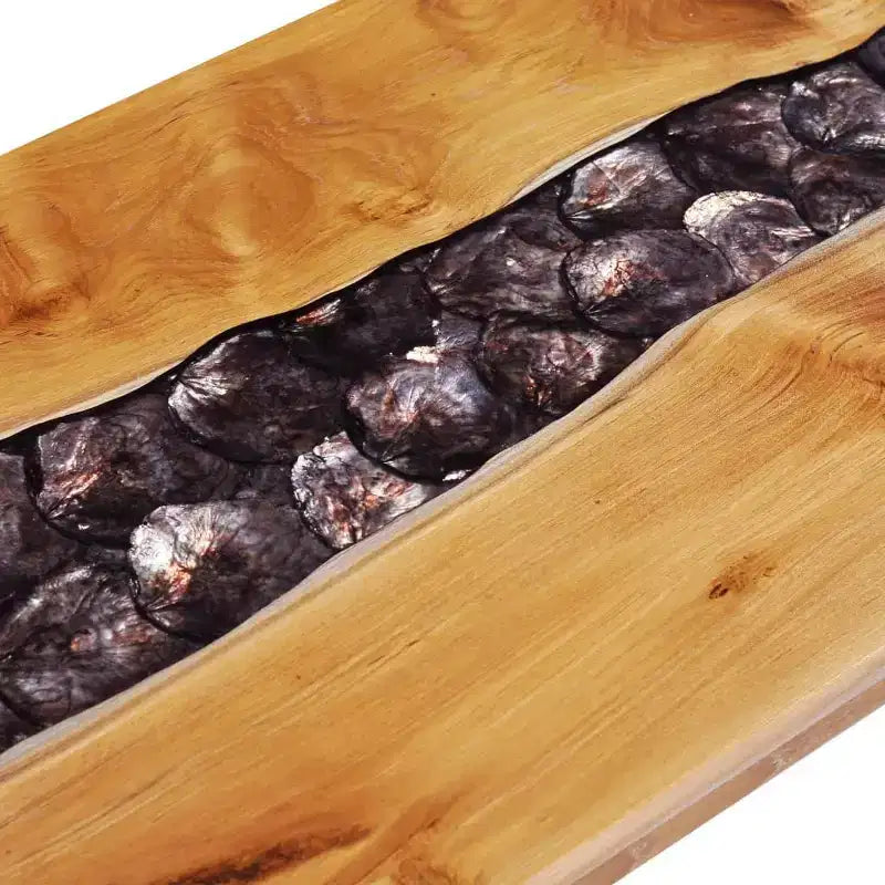 Coffee Table Multicolor Teak wood, Mango wood, Polyresin