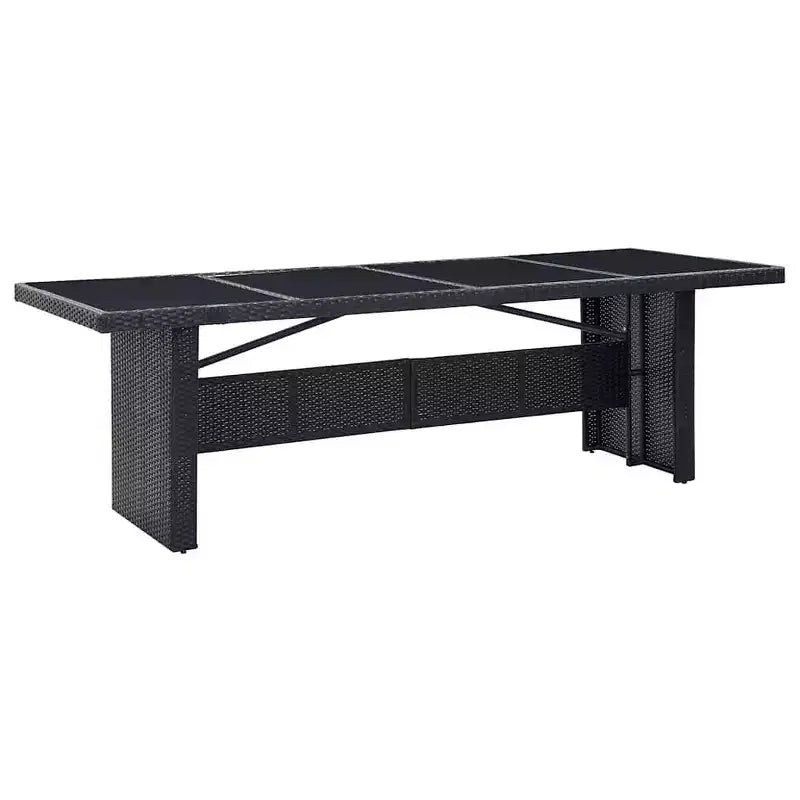 vidaXL Ensemble de repas d'extérieur avec coussins 11 pcs Résine tressée Noir