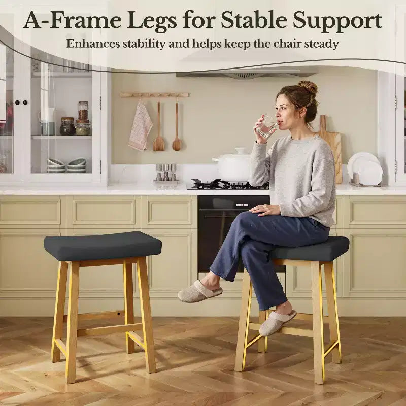 Counter Height Upholstered Bar Stools for Kitchen Dining