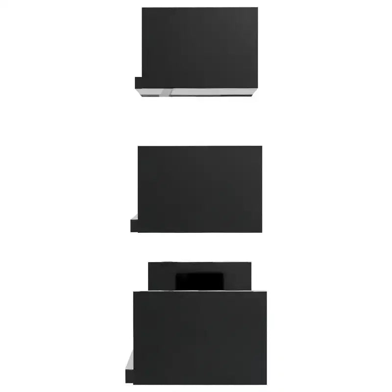 Shelf Black Engineered wood Large Wall-mounted