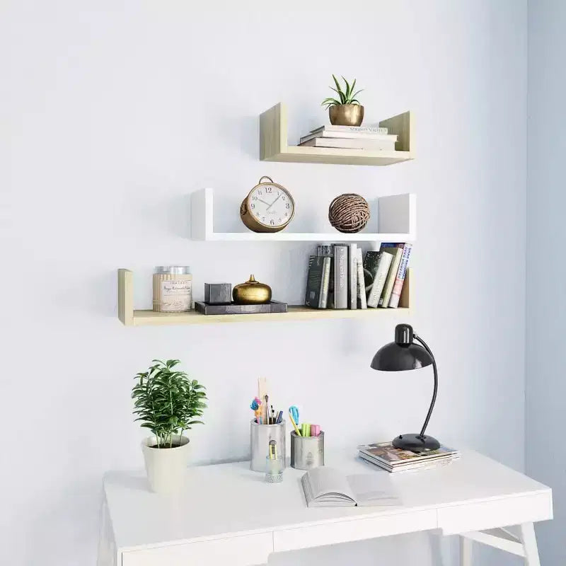 Shelf Black Engineered wood Large Wall-mounted