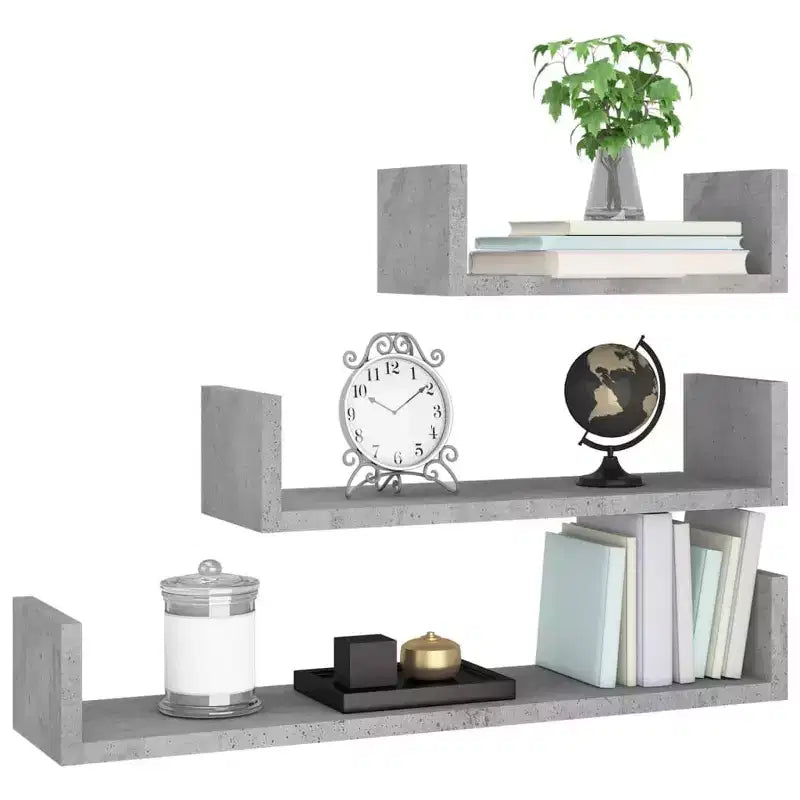 Shelf Black Engineered wood Large Wall-mounted