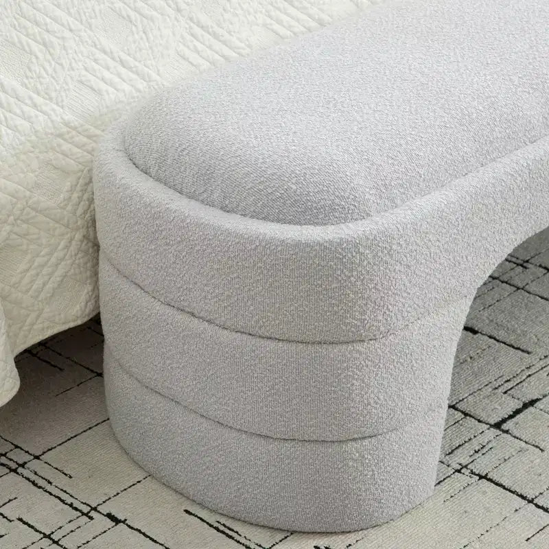 Upholstered Bench Padded Bed End Bench Minimalist Ottoman Entryway Bench Footstool