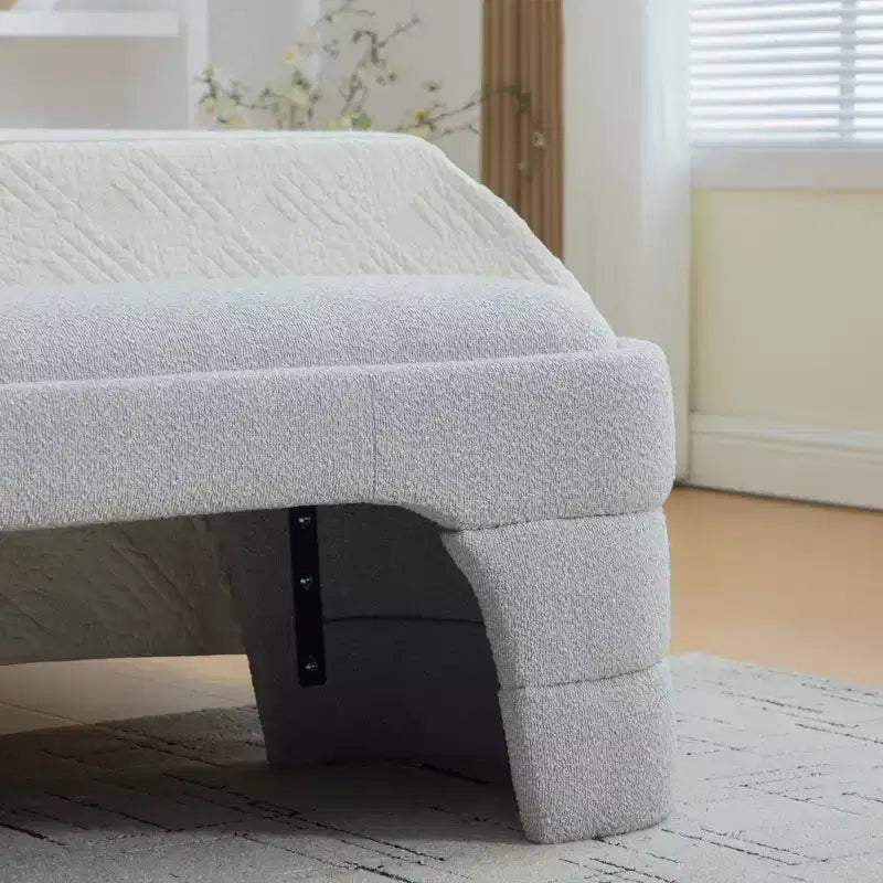 Upholstered Bench Padded Bed End Bench Minimalist Ottoman Entryway Bench Footstool