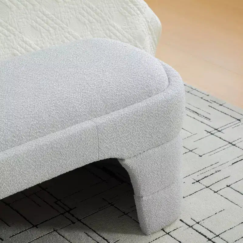 Upholstered Bench Padded Bed End Bench Minimalist Ottoman Entryway Bench Footstool
