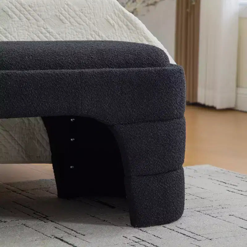 Upholstered Bench Padded Bed End Bench Minimalist Ottoman Entryway Bench Footstool