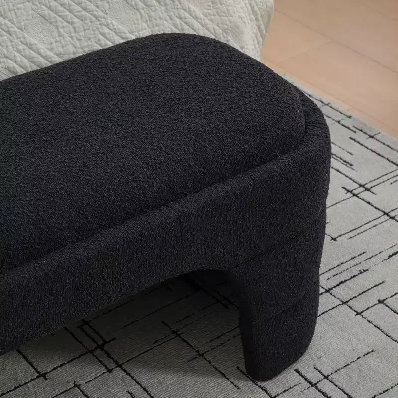 Upholstered Bench Padded Bed End Bench Minimalist Ottoman Entryway Bench Footstool