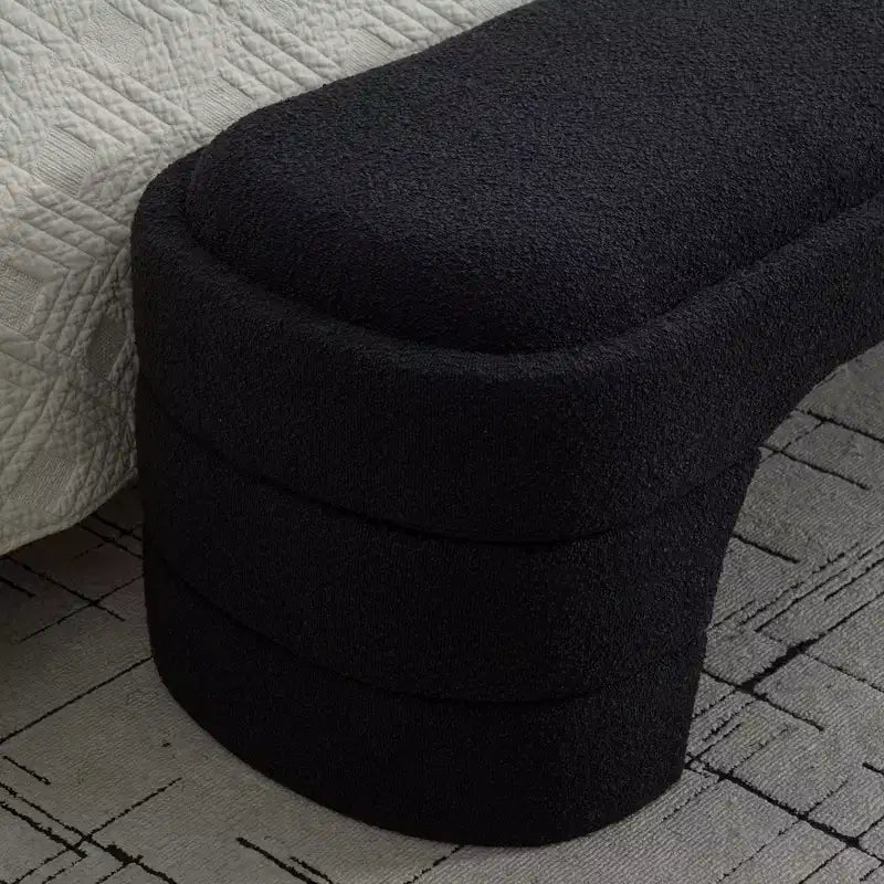 Upholstered Bench Padded Bed End Bench Minimalist Ottoman Entryway Bench Footstool