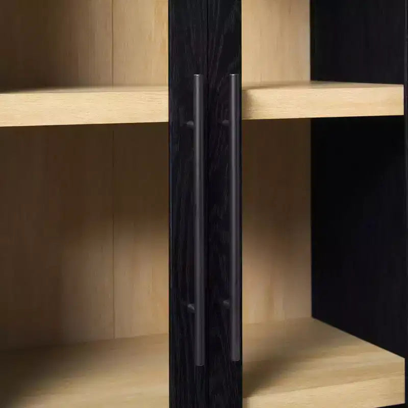 76" 5 Shelf Arched Bookcase Cabinet