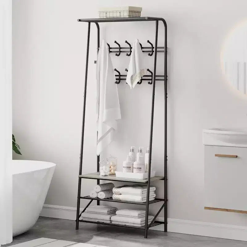 Coat Rack Shoe Bench with 5 /6 /10 Hooks