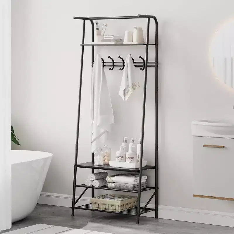 Coat Rack Shoe Bench with 5 /6 /10 Hooks