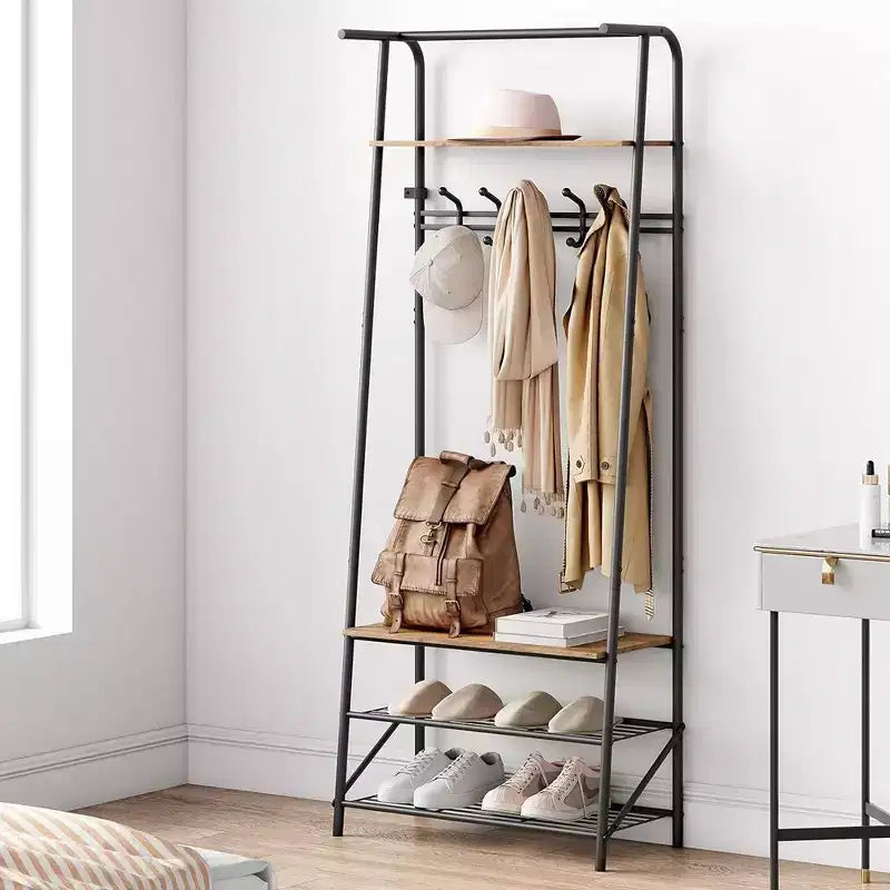 Coat Rack Shoe Bench with 5 /6 /10 Hooks