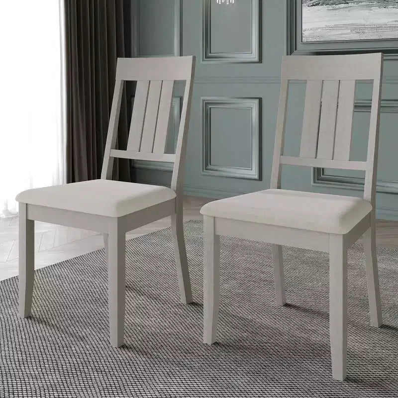 Wooden Dining Chair With Warm Grey Cover