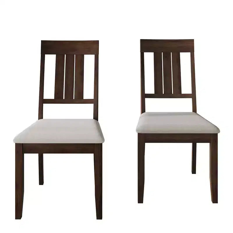 Wooden Dining Chair With Warm Grey Cover ( )