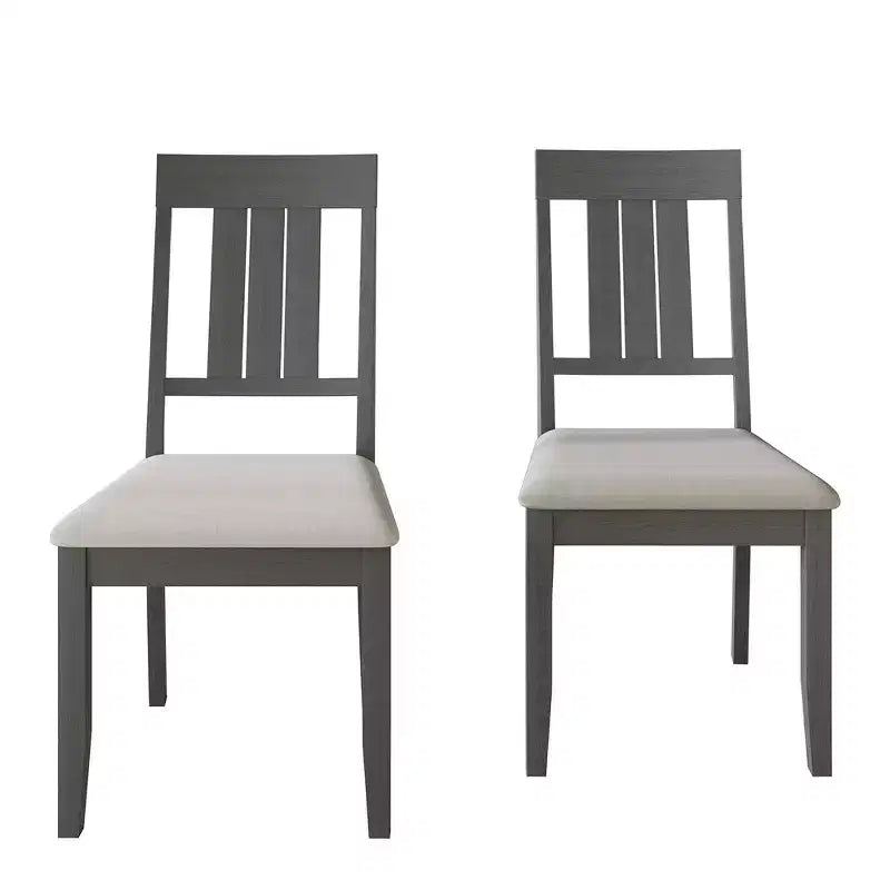 Wooden Dining Chair With Warm Grey Cover ( )